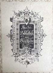 - (Hugo Ascher), Etikett: Exlibris; 'Aus der Bibliothek von Hugo Ascher Berlin'. 