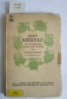 Db 795: Ernst Kreidolf. Ein schweizer Maler und Dichter (1917)