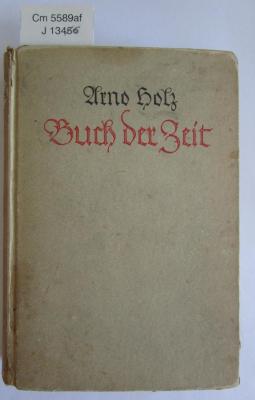 Cm 5589 af: Buch der Zeit: Lieder eines Modernen ([1920])
