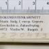 - (Dolezalek, Alexander;Gesamteuropäisches Studienwerk e.V. – Ost-West-Institut der politischen Jugend- und Erwachsenenbildung), Etikett: Exlibris, Ortsangabe; 'DOKUMENTENKABINETT Studn. Smlg. f. europ. Gegenw. Geschichte u. Zukunftsplng. 4973 Vlotho/W. Burgstr. 3'.  (Prototyp)
