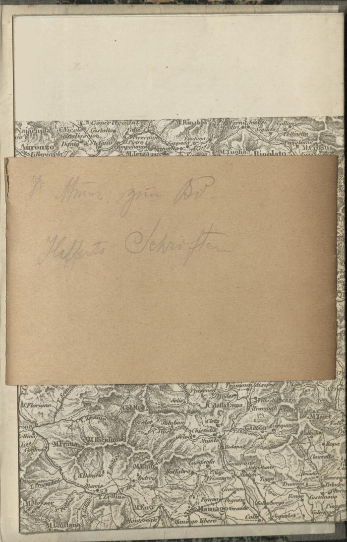  Sechzig Jahre im Staatsdienst und in der Literatur 1841/2 bis 1901/2 / Die Stadt des Palladio im Jahre 1848 / Casati und Pillersdorff und die Anfänge der italienischen Einheitsbewegung (um 1903);- (Münz, Sigmund), Von Hand: Notiz, Berufsangabe/Titel/Branche, Name; 'Dr. Münz zum Bd. Helferts Schriften'. 