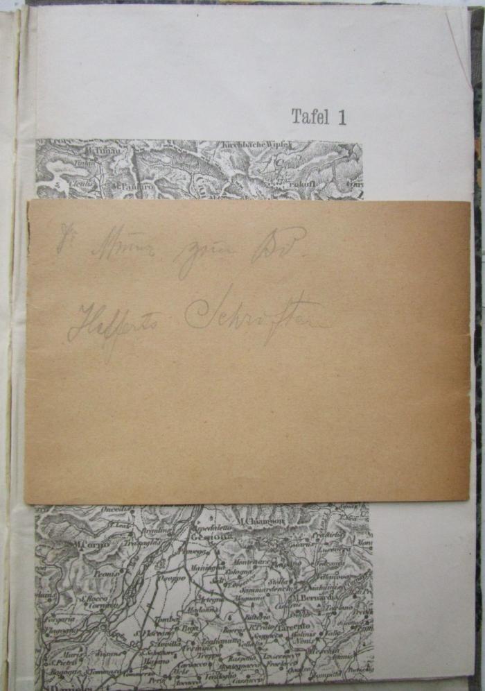  Sechzig Jahre im Staatsdienst und in der Literatur 1841/2 bis 1901/2 / Die Stadt des Palladio im Jahre 1848 (o.J.);- (Münz, Sigmund), Von Hand: Notiz, Berufsangabe/Titel/Branche, Name; 'Dr. Münz zum Bd. Helferts Schriften'. 