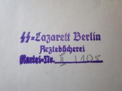 - (SS-Lazarett (Berlin)), Von Hand: Exemplarnummer; 'II / 105'. 