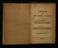 JA 91/204 1919 : Jahrbuch für jüdische Geschichte und Literatur (1919)