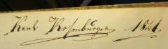 - (Rosenburger, Karl), Von Hand: Autogramm, Name, Datum; 'Karl Rosenburger 1841'. 