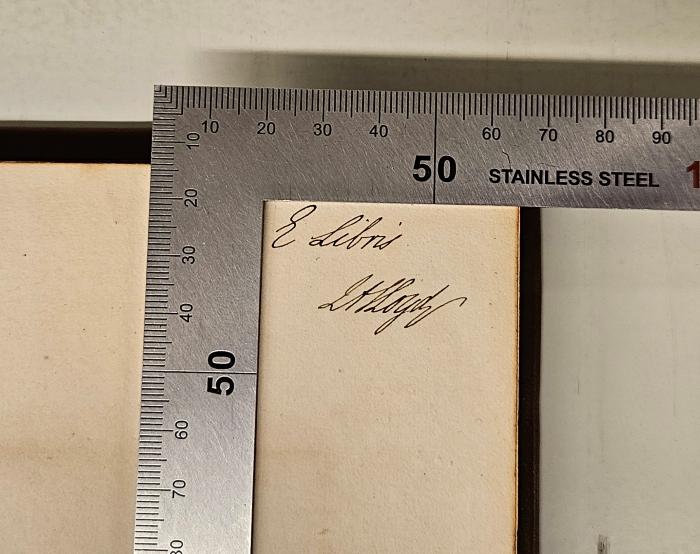 Rara M 499 : Louthiana: Or, An Introduction To The Antiquities of Ireland (1758);-, Von Hand: Name, Autogramm; 'E Libris L[...]Loyd'