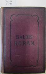 Ub 119: The Koran:  commonly called the Alkoran of Mohammed (1887)
