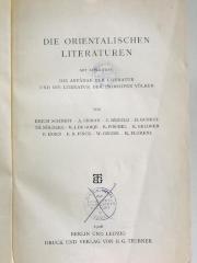2 ZE 36 : Die orientalischen Literaturen  (1906)