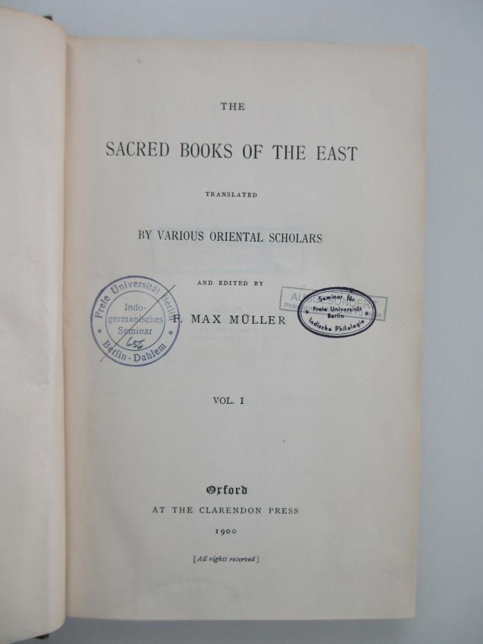 14 P 1-1  : The Upanishads (1900)