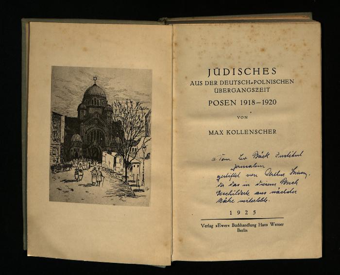 JUD II E5 2683 : Jüdisches aus der Deutsch-Polnischen Übergangszeit. Posen 1918-1920. (1925)