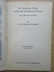 G 6602/5 (ausgesondert) : Die katholische Kirche im Bereich des Bistums Berlin (1938)