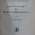 Uk 755: Der Platonismus bei Clemens Alexandrinus (1928)