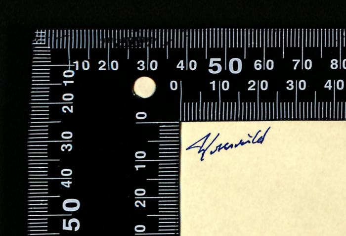 -, Von Hand: Autogramm; 'Rothschild'