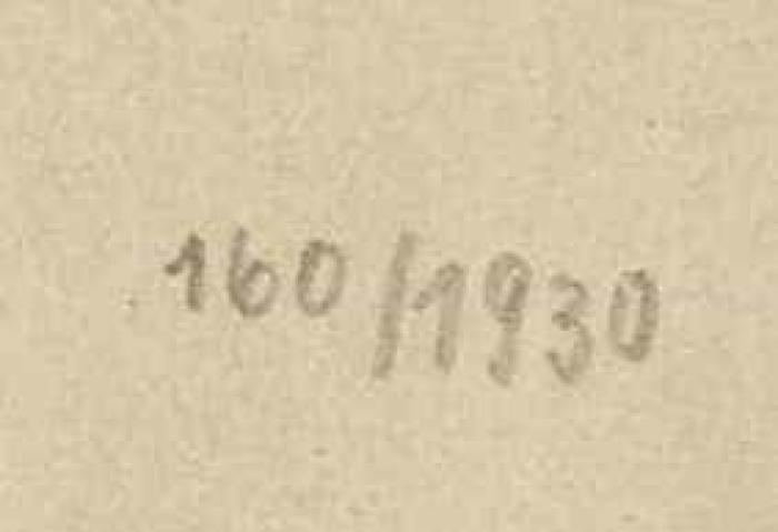 - (Roland, Verein zur Förderung der Stamm-, Wappen- und Siegelkunde), Von Hand: Inventar-/ Zugangsnummer; '160/1930'. 