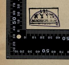- (Leo Baeck Institute;Leo Baeck Institute Jerusalem), Tektur: Name, Besitzwechsel, Berufsangabe/Titel/Branche; 'LBI
הוצא
Ausgeschieden

ספרית מכון ליאו בק
ירושלים'. 