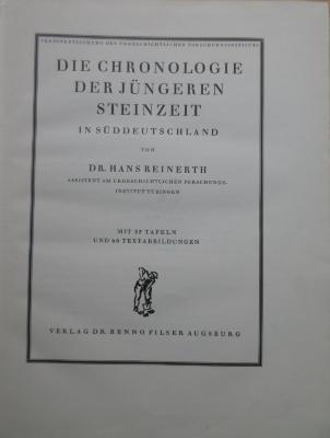 (ausgesondert) Q 5715 :  Die Chronologie der jüngeren Steinzeit in Süddeutschland. (1923)