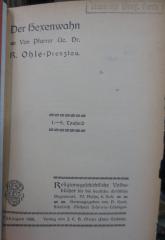 Uk 767: Der Hexenwahn (1908)