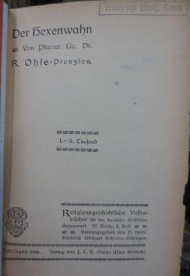 Uk 767: Der Hexenwahn (1908)
