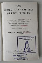 BC 7290 K95 : Das Subjekt des 7. Kapitels des Römerbriefes (1929)