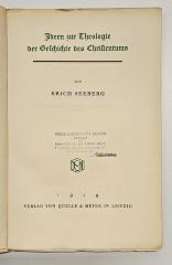 BG 9002 S451 : Ideen zur Theologie der Geschichte des Christentums (1929)