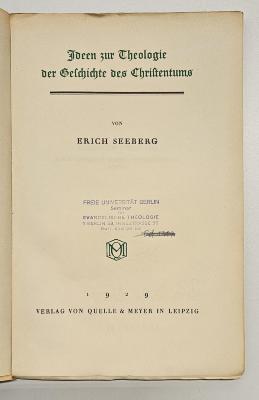 BG 9002 S451 : Ideen zur Theologie der Geschichte des Christentums (1929)