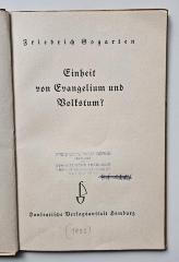 Box M 23508 : Einheit von Evangelium und Volkstum? (1933)