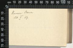 -, Von Hand: Autogramm; 'Werner Beier 10. II. 27.' (Prototyp)