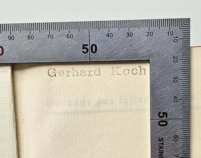 BH 2100 W959 : Wirklichkeitschristentum (1932);- (Koch, Gerhard), Stempel: Name; 'Gerhard Koch'.  (Prototyp)