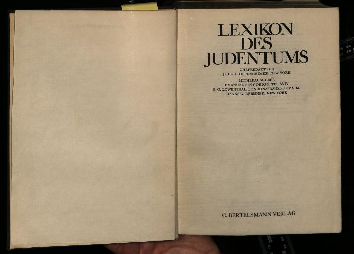 LEX 92/316 : Lexikon des Judentums (1967)