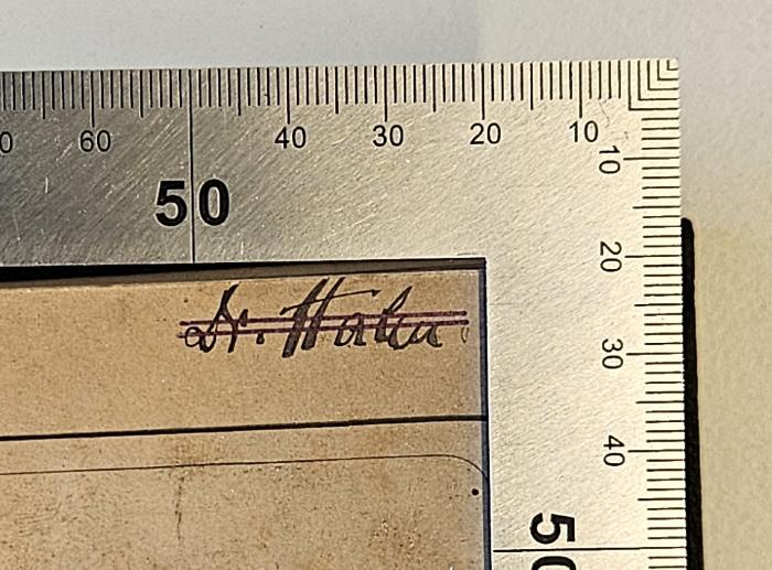 GB M 2250 : Geschichte der religiösen Aufklärung im Mittelalter (1875);-, Von Hand: Autogramm, Name; 'Dr. Hahn'