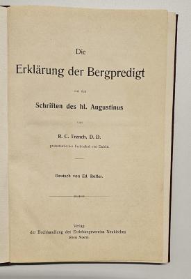 FX 350005 T793 : Die Erklärung der Bergpredigt aus den Schriften des heiligen Augustinus (1904)