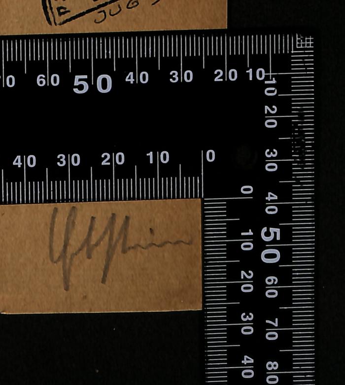-, Von Hand: Autogramm; '[...stein]'