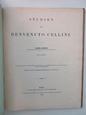 X-Cel-734e-459-rara : Studien über Benvenuto Cellini (1859)