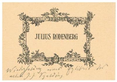 RaW 31;- (unbekannt), Von Hand: Notiz; 'Wiederholung eines Exlibris des alten J.F Sy[...]'. 