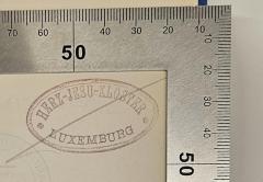- (Herz-Jesu-Kloser Luxemburg), Stempel: Berufsangabe/Titel/Branche; 'Herz-Jesu-kloster Luxemburg'. 