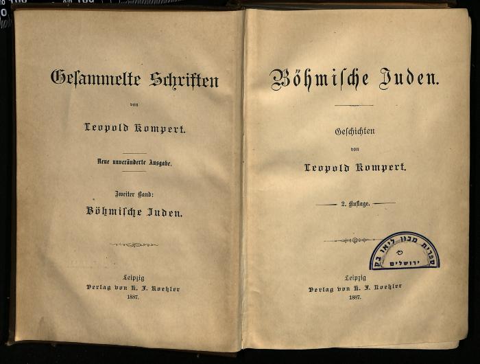 LI II 983 : Böhmische Juden : Geschichten (1887)