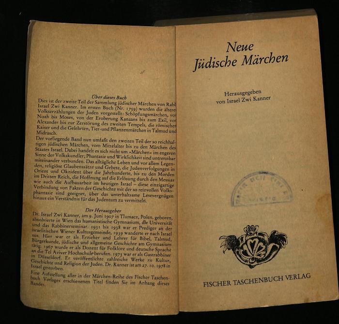 LI V B 96/267 II : Neue Jüdische Märchen (1978)