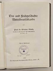 NF 1300 S389 : Vor- und Frühgeschichte Mitteldeutschlands (1939)