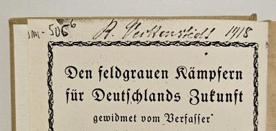 NW 7000 M217(6) : Soziale Bewegungen und Theorien bis zur modernen Arbeiterbewegung (1918);- (Veckenstedt, Richard), Von Hand: Autogramm, Name, Datum; 'R. Veckenstedt[?] 1918'. 
