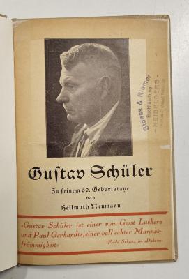 Box M 23032 : Gustav Schüler: zu seinem 60. Geburtstage (1928)