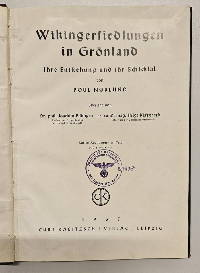 NM 9360 N769 G1D : Wikingersiedlungen in Grönland (1937)