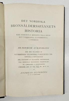 GB M 1969 : Det nordiska Bronsålderspännets historia (1933)