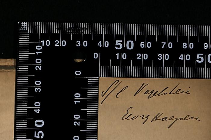 - (Halpern, Georg), Von Hand: Name; 'S/l Ver...in
Georg Halpern'. 