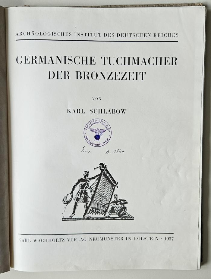 NF Folio 151 : Germanische Tuchmacher der Bronzezeit (1937)