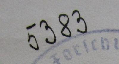 Hk 348 2.Ex.: Das Wandelbare Sein : Die Hauptthemen der Ontologie Augustins (1938);- (Ausland-Hochschule (Berlin). Bibliothek), Von Hand: Nummer, Signatur; '5383'. 