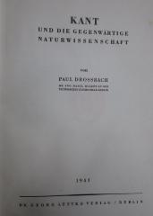 Hl 133 3.Ex.: Kant und die gegenwärtige Naturwissenschaft (1943)