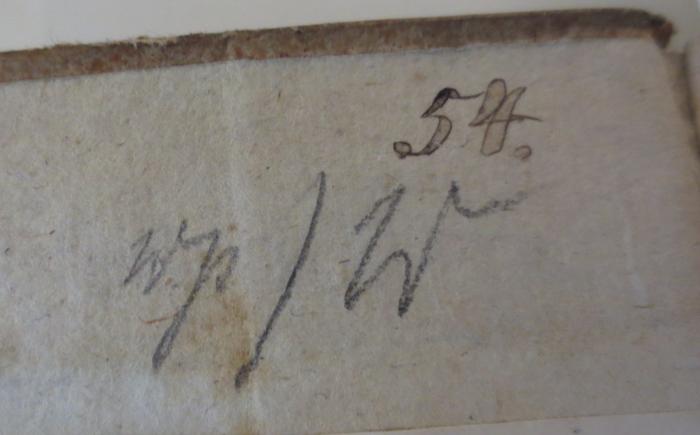 -, Von Hand: Exemplarnummer, Signatur; 'wp/W
54.'