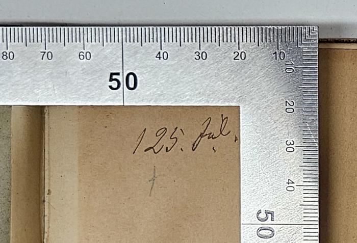 GB M 7696 : Der Fund von Sackrau (1888);-, Von Hand: Nummer, Datum, Signatur; '125. Jul.'