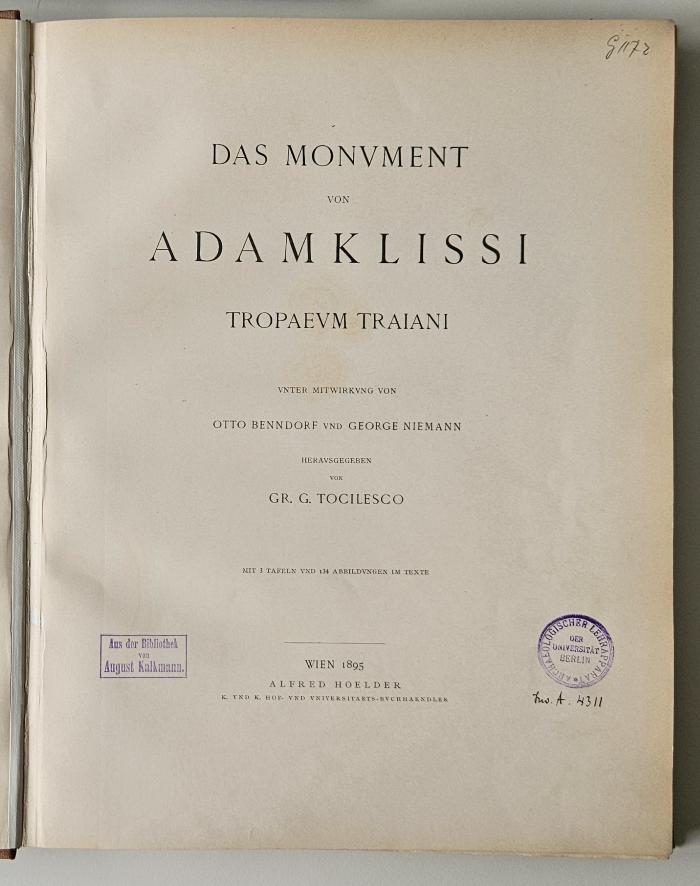 LF Folio 8 : Das Monument von Adamklissi. Tropaeum Traiani
 (1895)