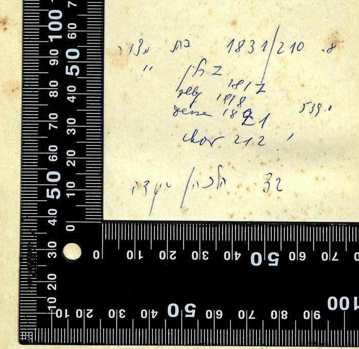 - (Rosenblüth, Pinchas Erich), Von Hand: Notiz; 'בת מצווה .8 1831/210
ברלין
[...]
32 הלכה/אגדה'. 